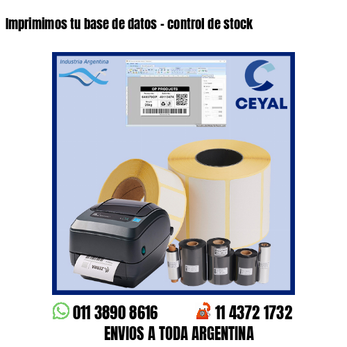 Imprimimos tu base de datos – control de stock