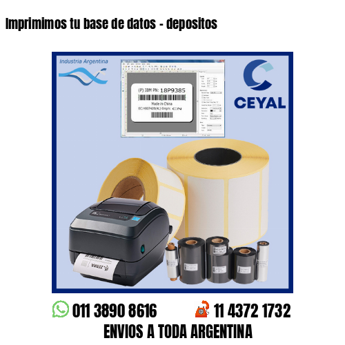 Imprimimos tu base de datos – depositos