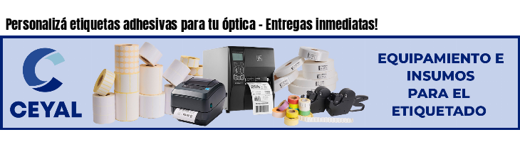 Personalizá etiquetas adhesivas para tu óptica - Entregas inmediatas!