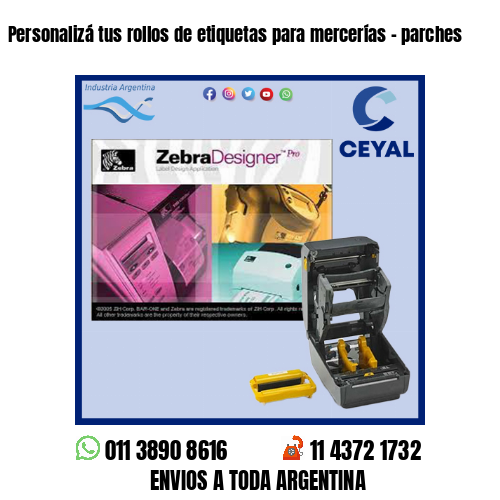 Personalizá tus rollos de etiquetas para mercerías – parches