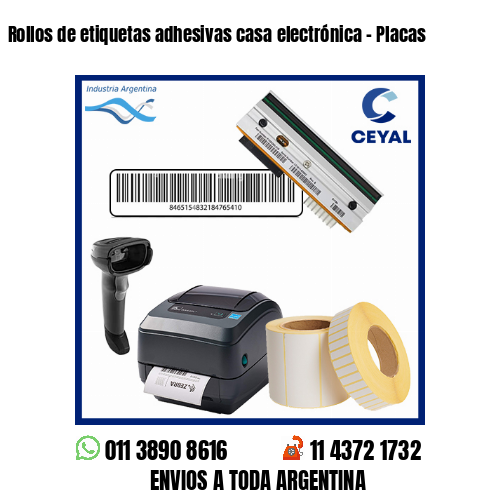 Rollos de etiquetas adhesivas casa electrónica – Placas
