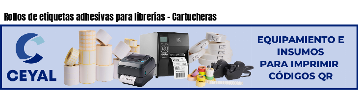 Rollos de etiquetas adhesivas para librerías - Cartucheras