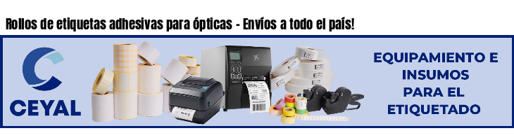 Rollos de etiquetas adhesivas para ópticas - Envíos a todo el país!