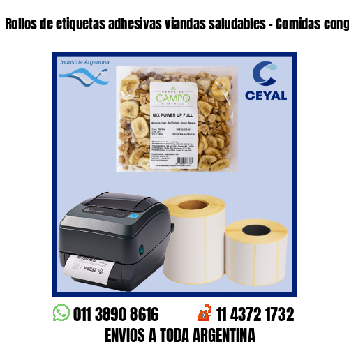 Rollos de etiquetas adhesivas viandas saludables – Comidas congeladas
