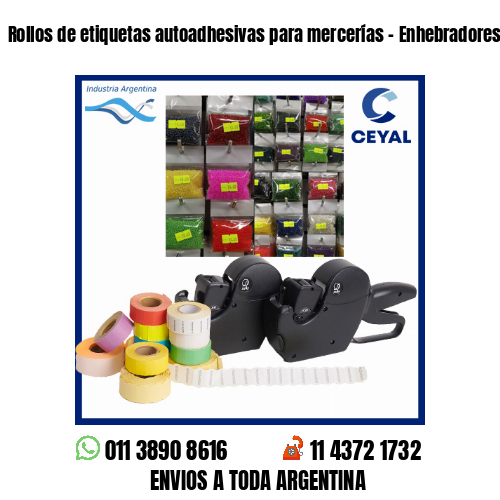 Rollos de etiquetas autoadhesivas para mercerías – Enhebradores