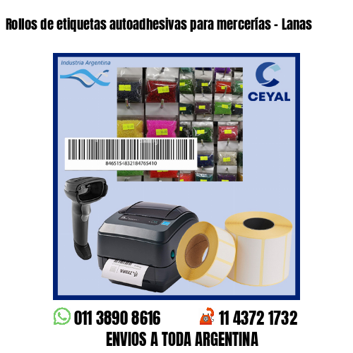 Rollos de etiquetas autoadhesivas para mercerías – Lanas
