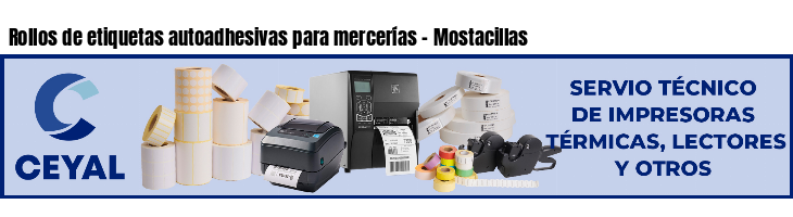 Rollos de etiquetas autoadhesivas para mercerías - Mostacillas