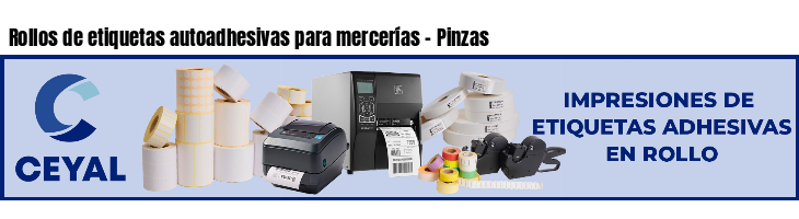 Rollos de etiquetas autoadhesivas para mercerías - Pinzas