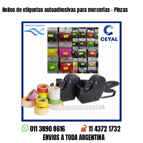 Rollos de etiquetas autoadhesivas para mercerías – Pinzas