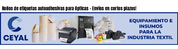 Rollos de etiquetas autoadhesivas para ópticas - Envíos en cortos plazos!