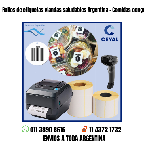 Rollos de etiquetas viandas saludables Argentina – Comidas congeladas