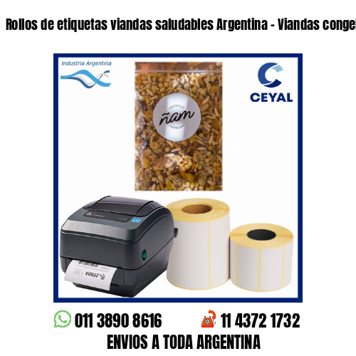 Rollos de etiquetas viandas saludables Argentina – Viandas congeladas
