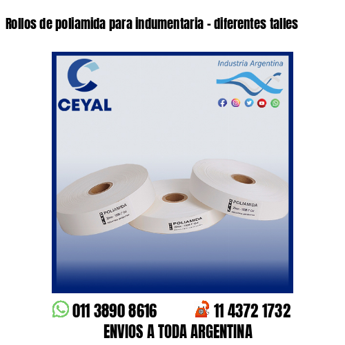 Rollos de poliamida para indumentaria – diferentes talles