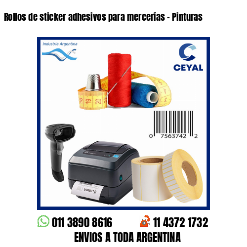 Rollos de sticker adhesivos para mercerías – Pinturas