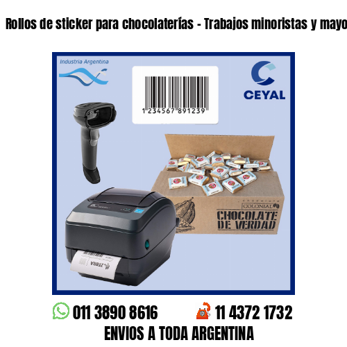 Rollos de sticker para chocolaterías – Trabajos minoristas y mayoristas