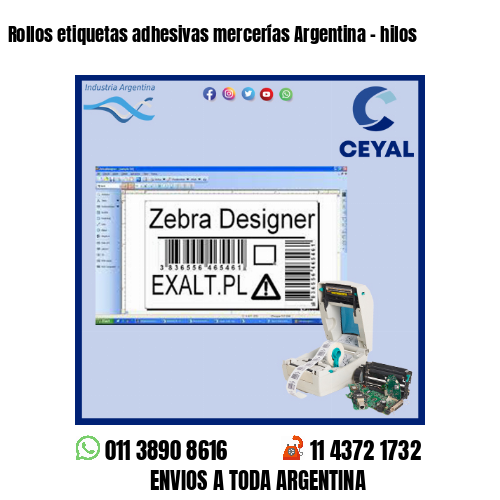 Rollos etiquetas adhesivas mercerías Argentina – hilos