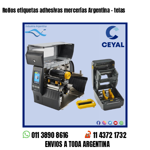 Rollos etiquetas adhesivas mercerías Argentina – telas