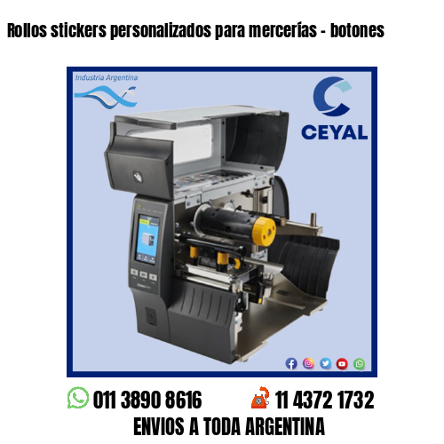 Rollos stickers personalizados para mercerías – botones