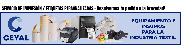 SERVICIO DE IMPRESIÓN / ETIQUETAS PERSONALIZADAS - Resolvemos tu pedido a la brevedad!