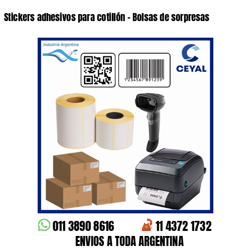 Stickers adhesivos para cotillón – Bolsas de sorpresas
