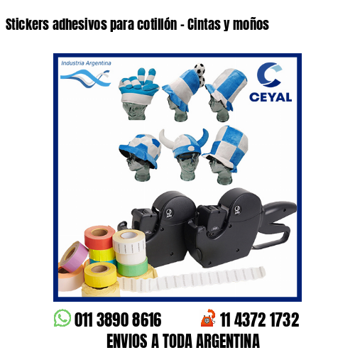Stickers adhesivos para cotillón – Cintas y moños