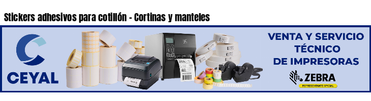 Stickers adhesivos para cotillón - Cortinas y manteles
