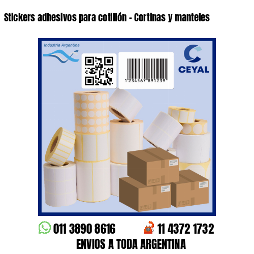 Stickers adhesivos para cotillón – Cortinas y manteles