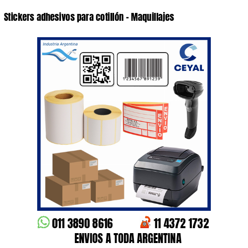 Stickers adhesivos para cotillón – Maquillajes