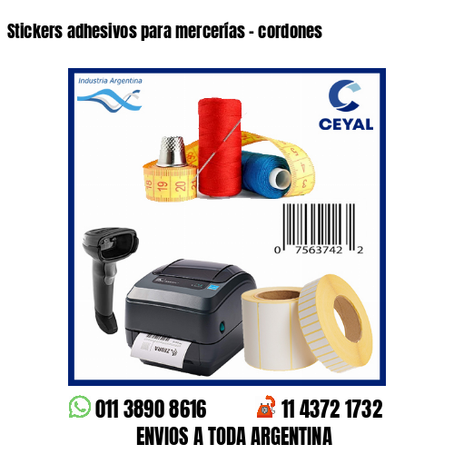 Stickers adhesivos para mercerías – cordones