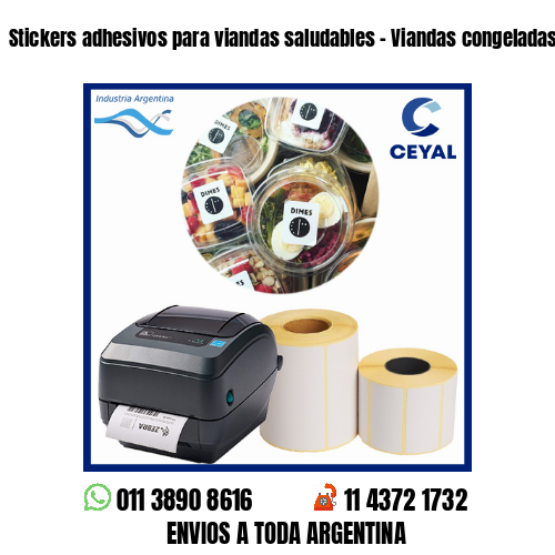 Stickers adhesivos para viandas saludables – Viandas congeladas