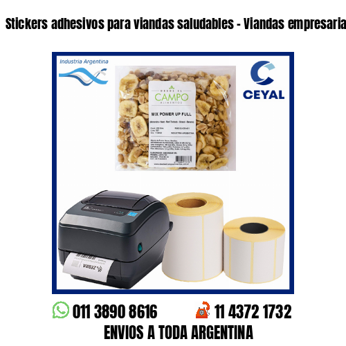Stickers adhesivos para viandas saludables – Viandas empresariales