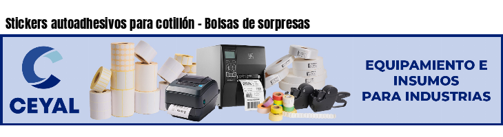 Stickers autoadhesivos para cotillón - Bolsas de sorpresas