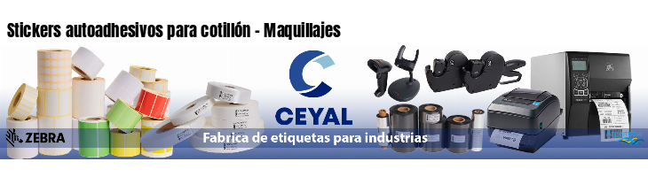 Stickers autoadhesivos para cotillón - Maquillajes