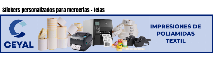 Stickers personalizados para mercerías - telas