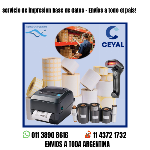 servicio de impresion base de datos – Envíos a todo el país!