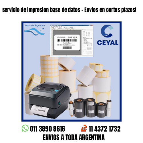 servicio de impresion base de datos – Envíos en cortos plazos!