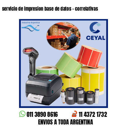 servicio de impresion base de datos – correlativas