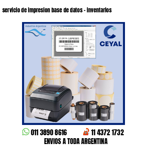 servicio de impresion base de datos – inventarios