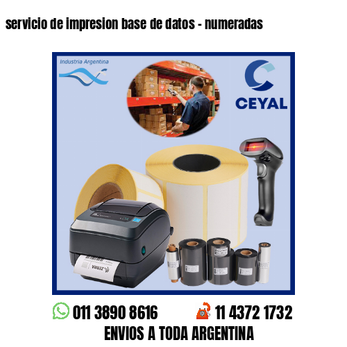 servicio de impresion base de datos – numeradas