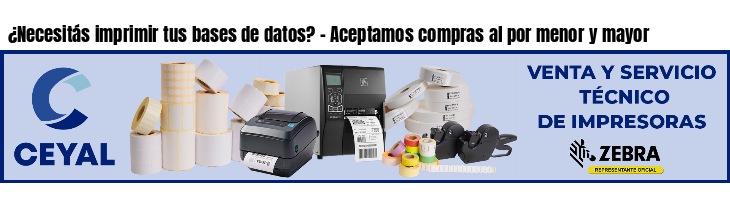 ¿Necesitás imprimir tus bases de datos? - Aceptamos compras al por menor y mayor