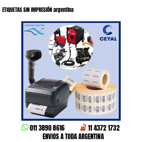 ETIQUETAS SIN IMPRESIÓN argentina