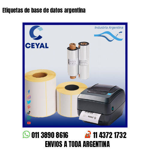 Etiquetas de base de datos argentina