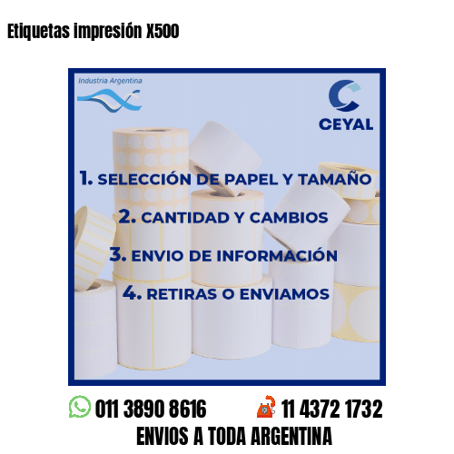 Etiquetas impresión X500