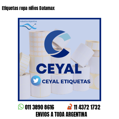 Etiquetas ropa niños Datamax