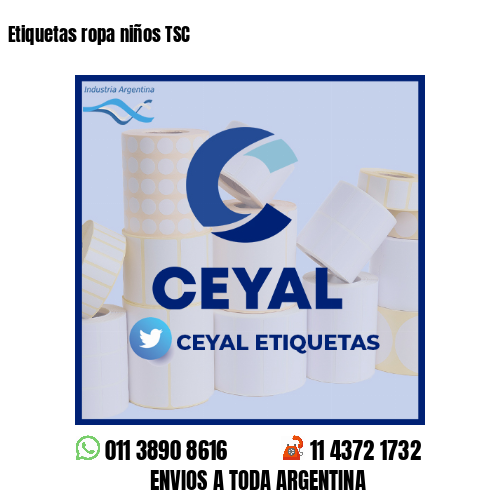 Etiquetas ropa niños TSC