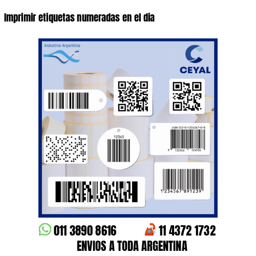 Imprimir etiquetas numeradas en el dia