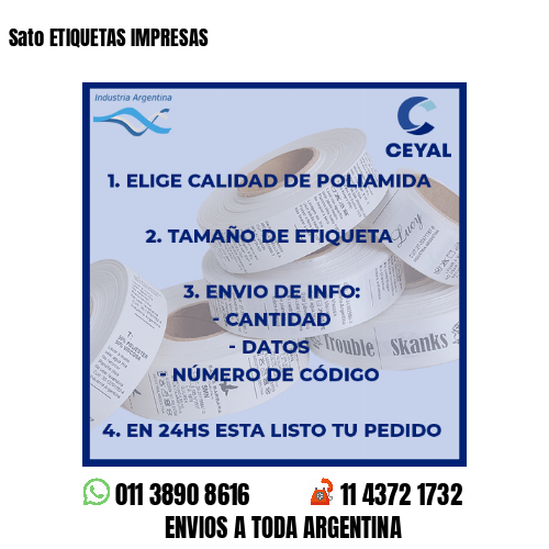 Sato ETIQUETAS IMPRESAS