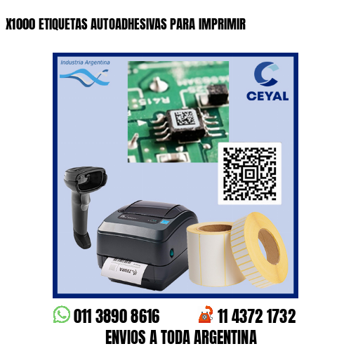X1000 ETIQUETAS AUTOADHESIVAS PARA IMPRIMIR
