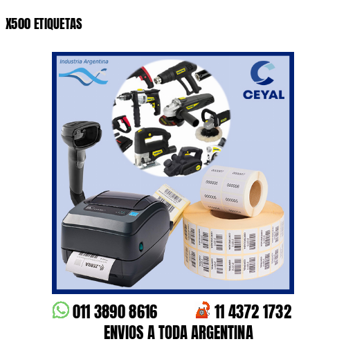X500 ETIQUETAS