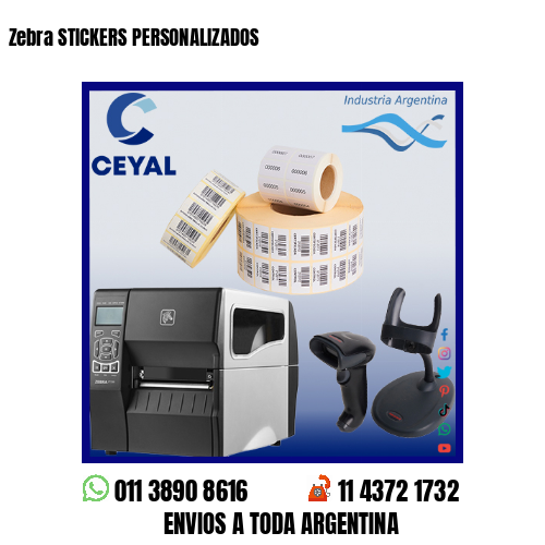 Zebra STICKERS PERSONALIZADOS